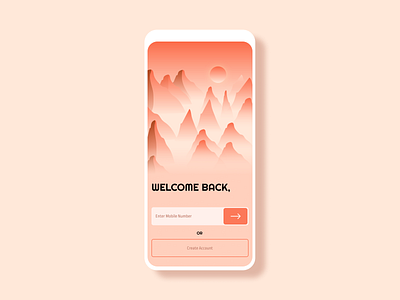 Mountain Climbing App Soft UI Design