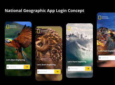 National Geographic Login UI concept app app design application design login design login screen national geographic ui ui design uidesign uiux