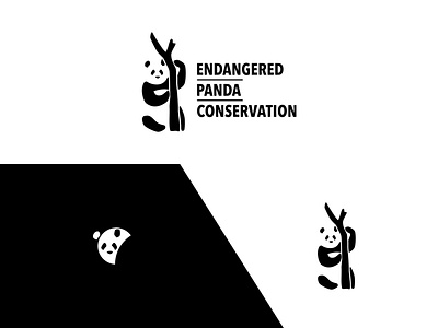 Endangered Panda Conservation branding graphic design logo vector