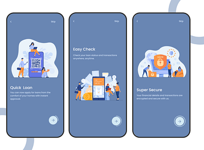 Onboarding Loan App app design ui ux