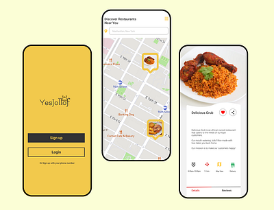 YesJollof Food App app design ui