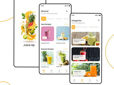Juice Up: Healthy Drink App app design drink app smoothie app