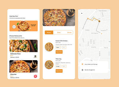 Pizza App Delivery app design pizza app ui ux