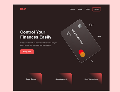 Financial Landing Page app design ui ux web