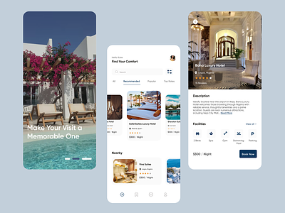 Hotel Booking App app design hotel app ui ux