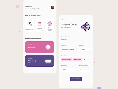 Medication Reminder Pill app design ui ux