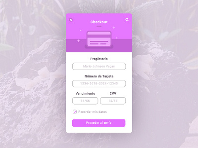 Credit Card Chekout cheokout credit card design pink ui