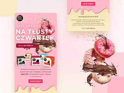 Fat Thursday Newsletter for NESCAFÉ® Dolce Gusto® boxes campaing clean coffee design ecommerce illustration modern newsletter pastel colors ui ux web design