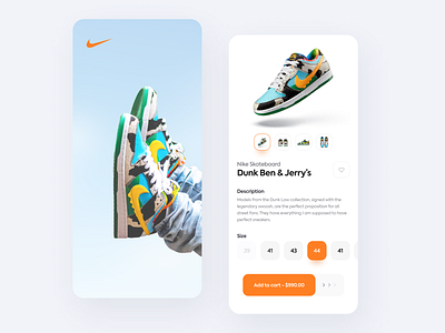 Sneakers store 👟 app app design application design flat logo modern nike sneakers ui ui design ux