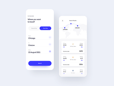 Plane Ticket Booking App - concept design