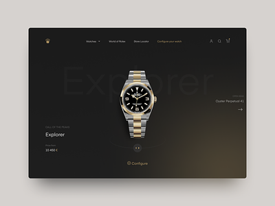 Watches Store Desktop - concept design