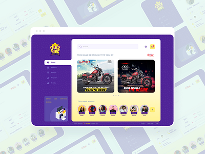 Quiz King_Web View design portfolio ui ux web design