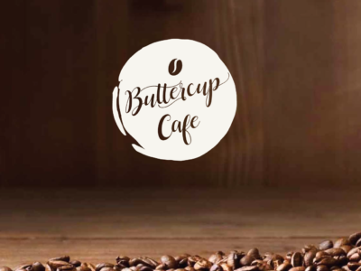 Buttercup Cafe Logo branding cafe design logo