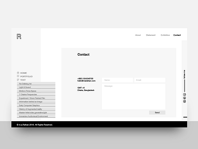 Portfolio_contact page concept design portfolio ui ux web design