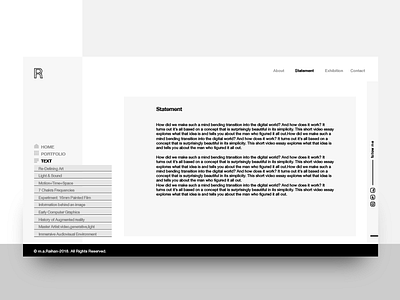 Portfolio_Text page concept design portfolio ui ux web design