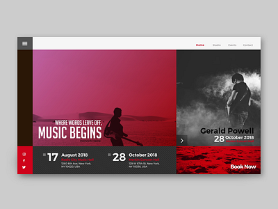 Music concert web concept