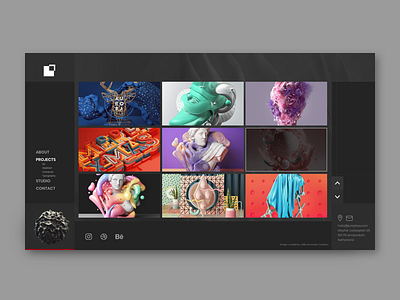 3D artist Portfolio concept concept designer portfolio portfolio design ui ux web design