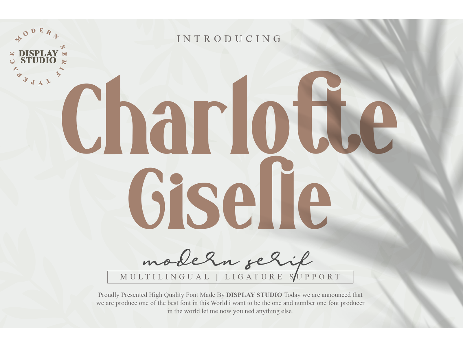 Charlotte Giselle Font by Display Studio on Dribbble