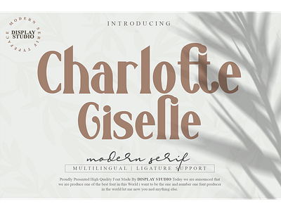 Charlotte Giselle Font branding charlotte giselle logotype magazine modern serif typeface