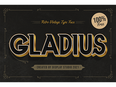 Gladius Font branding decorative display font free freebies gladius logotype retro typeface vintage