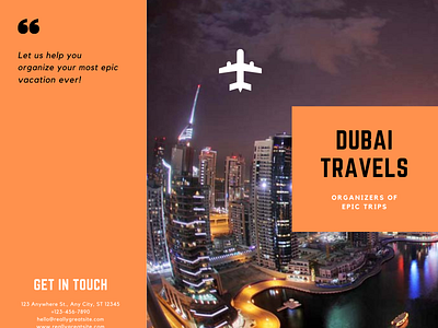 Dubai Travel Brochure Design