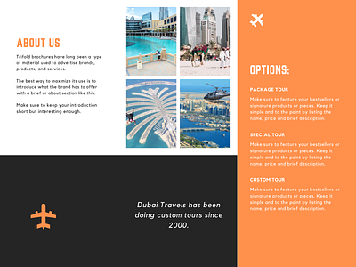 Dubai Travel Brochure Design brand identity branding brochure brochure design brochure mockup business creative creative design design graphicdesign logo logodesign travel agency
