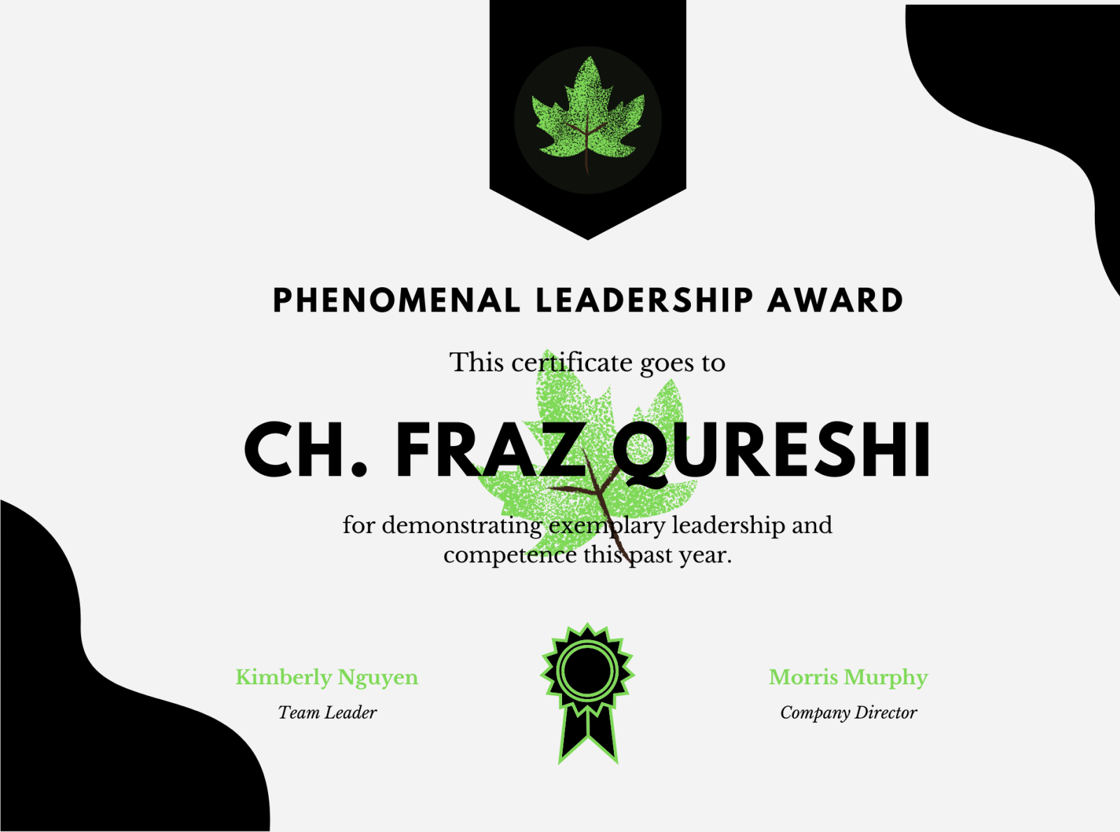 LEADERSHIP AWARD CERTIFICATE DESIGN by ShAne Grapfixx on Dribbble