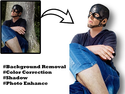 Model Background Removing of Captain America background removal color correction enhancement image background image manipulation image retouching object removing photo manipulation photo retouch watermark removal