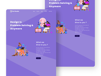 Web Design For Studio Design daily daily ui desaingrafis design designart desktop figma flat illustration logo minimal typeface typografy typographic ui uiux userexperience userinterface ux uxui