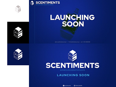 Scentiments Logo design and launching soon banner branding design graphic design illustration typography vector