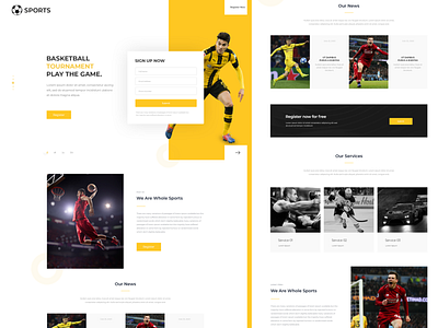 Sports club - UI design