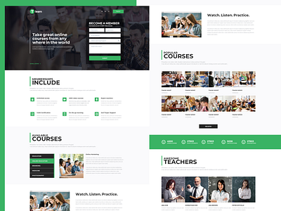 Online Education Website UI