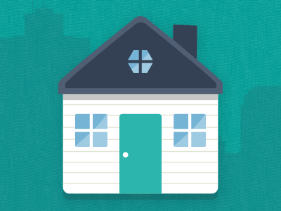 A Simple House blue home house illustration simple