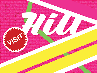 Alternative BTTF travel poster back to the future bttf hill valley hoverboard illustrator pink travel