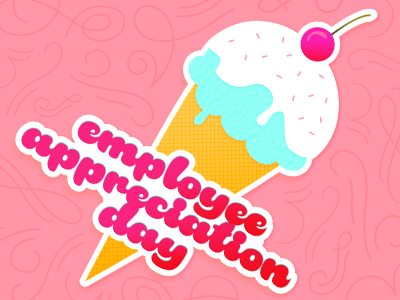 Ice Cream Poster cherry on top cone gradient ice cream ice cream cone photoshop pink sprinkles sweet swirls yum