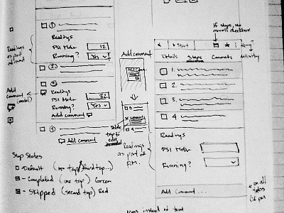 Mobile Application UI Sketches