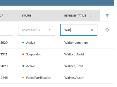 Complex Table Filtering