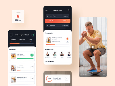 Home Workout App agency body clean compete design exercise fitness friends healthy mobile app mobile design scoreboard streaks strength training ui ui ux ux workout workout tracker