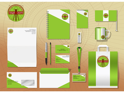 Corporate identity of a geodetic company - contest work brand brand book brandbook company colors design geodesy logo packaging polygraphy printing