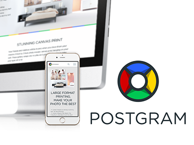 Postgram - Logo Design Proposal branding print material design photo printing print shop logo print shop website