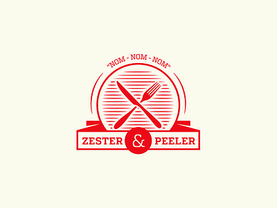 Organic Food Logo - Zester & Peeler badge bio delivery flat food food delivery healthy logo logotype organic vector vegetables