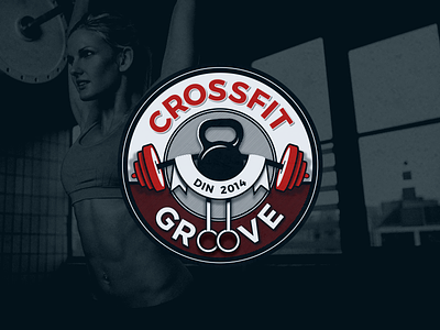 Crossfit Gym Logo crossfit excercise gym kettleball logo weights
