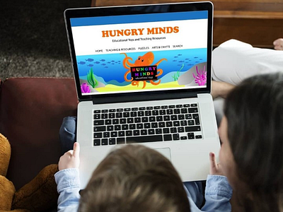 Hungry Minds- Playful yet Informative advertising banner design brand identity graphic design website banner