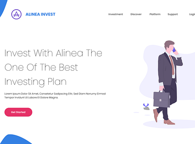website Design of Alinea Invest invest website web page design webdesign website design