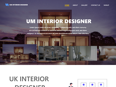 Website design for Interior designer