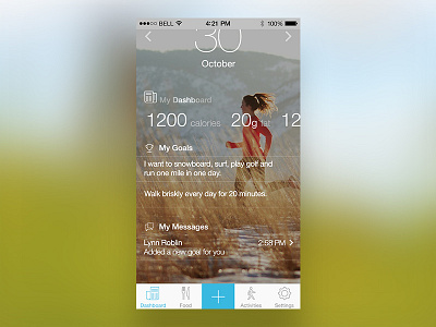 eaTracker.ca App app apple dashboard design health ios iphone mobile nutrition ui ux