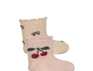 Konges Sloejd 2-pack Cherry Jacquard Socks - Tinyapple