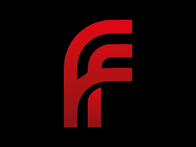 Doubt F letter logo ff logo redandblack