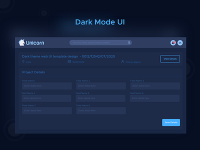 Project Detail Page UI Design design layout design product design uidesign uiux web web design webui