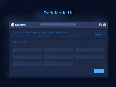 Project Detail Page UI Design